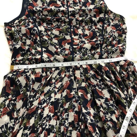 Jason Wu Silk Geometric Abstract Print Dress Size 6 A-Line Sleeveless EUC Black - Picture 10 of 12